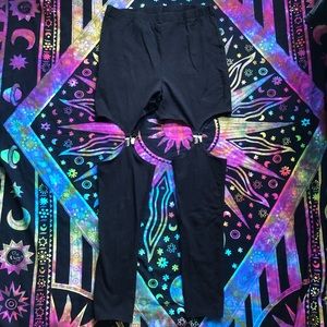 BLACKHEART Black Suspender Leggings